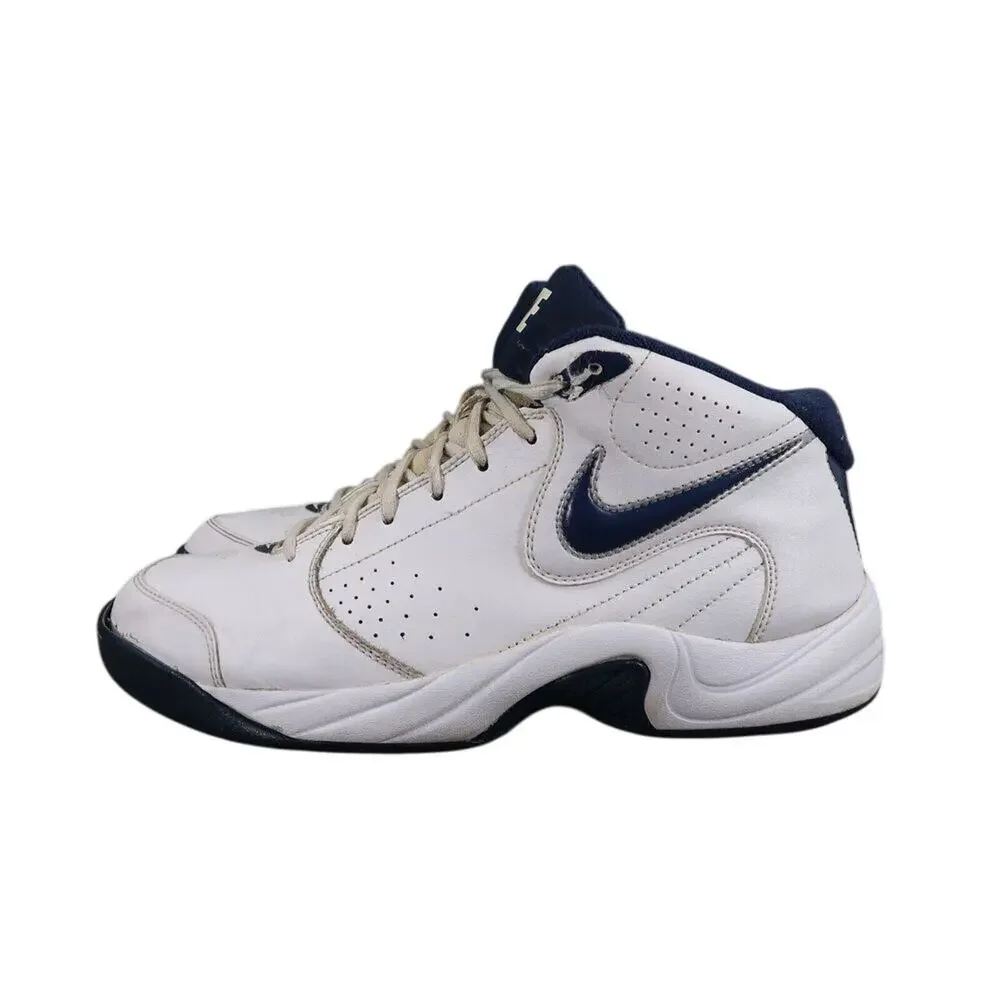Nike Shoes Mens 9 Athletic Trainers Basketball Sneaker Overplay Mid White Blue